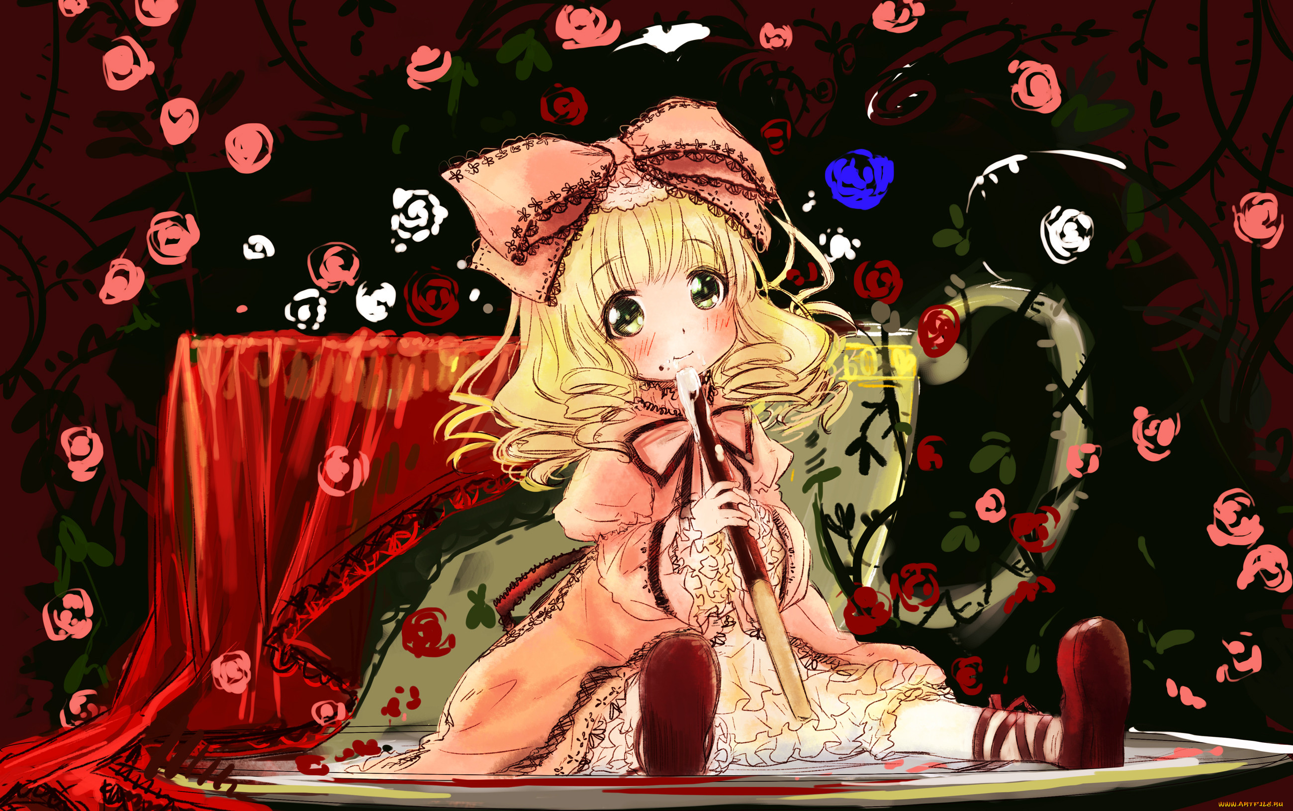 , rozen maiden, , , abe, kanari, hina, ichigo, rozen, maiden